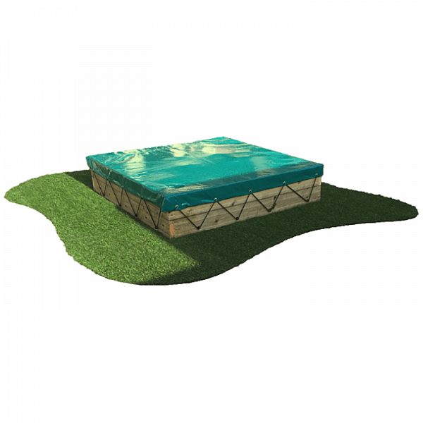 Children's Wooden Sandpit with PVC Cover